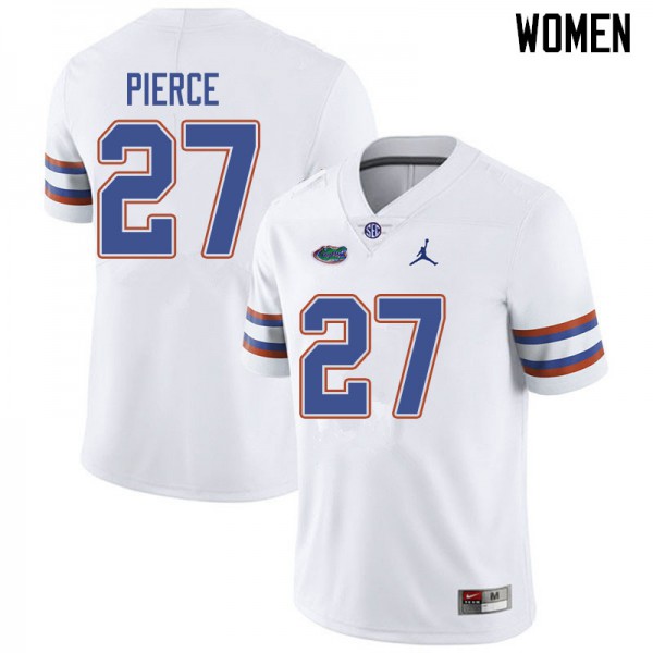 Jordan Brand Women #27 Dameon Pierce Florida Gators College Football Jerseys White